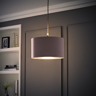 Tacita 15cm H Linen Blend Lamp Shade in Grey