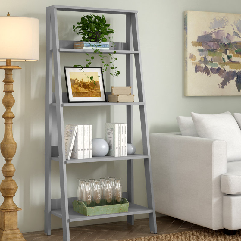 Haralda Ladder Bookcase, Gray