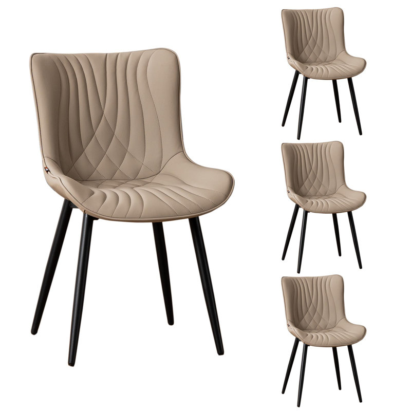 Comfortable Padded Dining Chairs with Back Easy Assembly Upholstered Side Chair, Accent Chairs for Kitchen, Dining Room