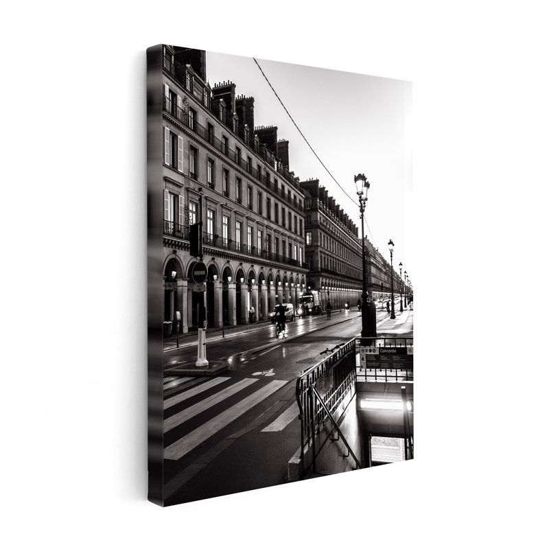 Paris Street, Unframed, Canvas, 18"H x 24"W