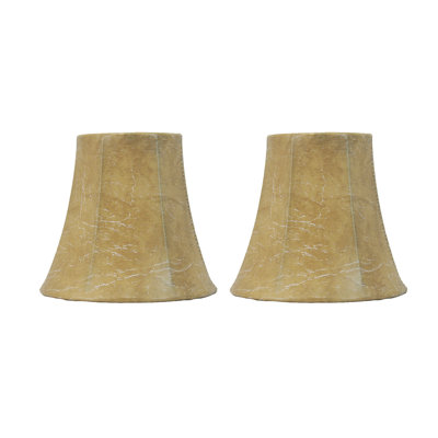 Abat-jour cloche en similicuir H 4,5 po (attache) brun