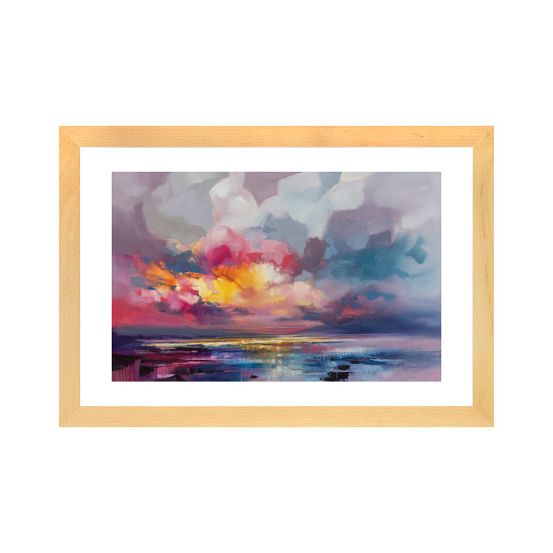 « deplacement » par scott naismith-reproduction d’art, Papier encadré naturel, H 24 po x l 32 po x P 1 po