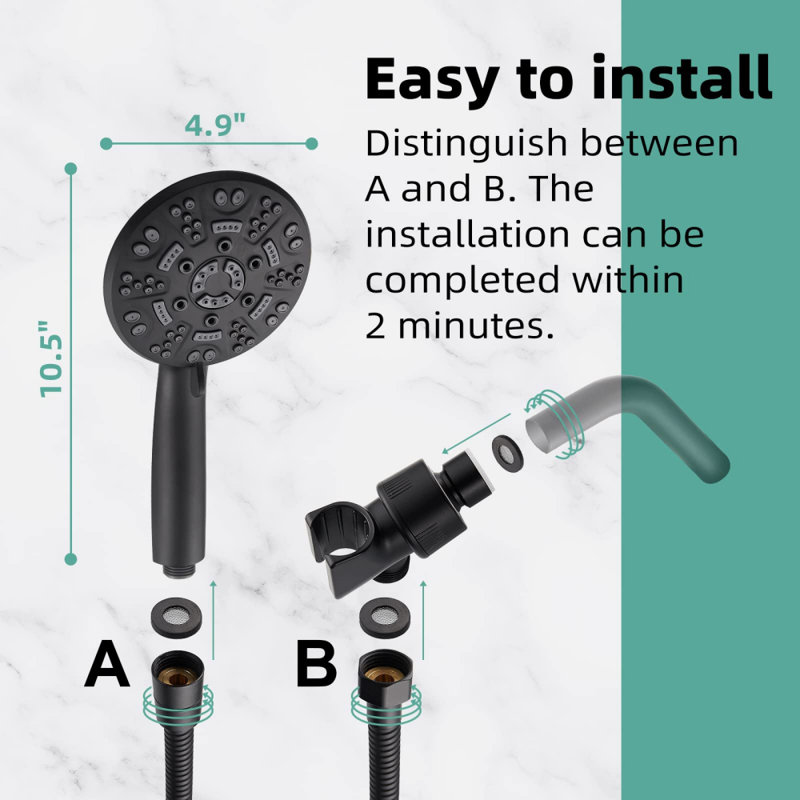 Massage/Jet Handheld Shower Head 2.5 GPM GPM