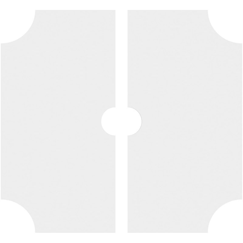 Locke 12" White PVC Contemporary Ceiling Medallion