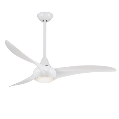 52" Wave 3 - Blade LED Propeller Ceiling Fan with Remote Control and Light Kit Included