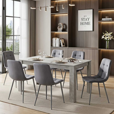 Amiela 6 - Person Dining Set