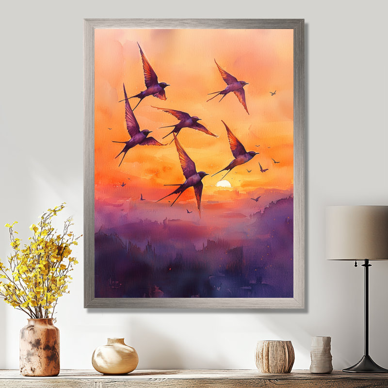 Harristown - Animals Wall Art, Argent argent, H 40 po x l 30 po, Reproduction encadrée sans passe-partout