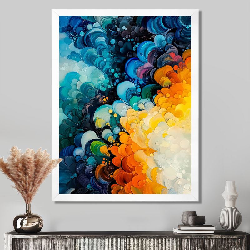 Octava - Abstract Wall Art, H 20 po x l 12 po, Framed Print without Mat, Blanc