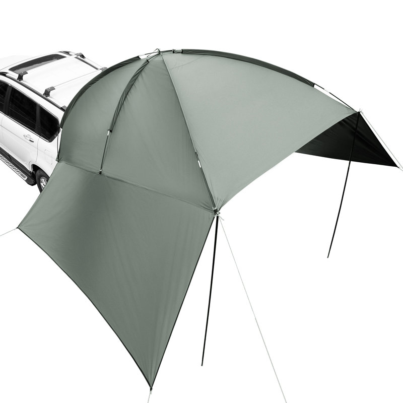 Large Portable Gray Car Side Awning with UV Protection