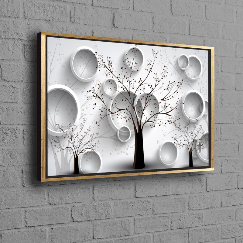 Modern Printed Landscape 3D Canvas Featuring Trees Perfect for Home Decor Gifts and Christmas Art Decorations