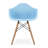 Modholic Eiffel Armchair With Wood Legs, Blue-424585844-437147558
