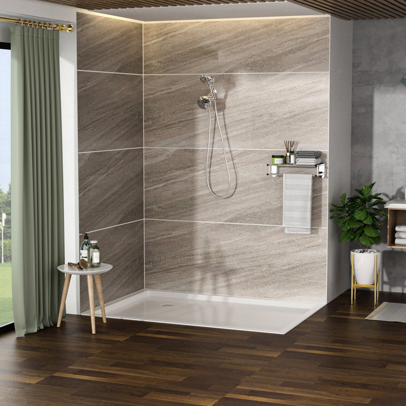Shower With 4.7" Rainfall Showerhead & 8 Hand Dual Head Rain And Handheld, Silver
