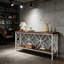 Table basse élégante, canapé de style nordique, console à 2 niveaux-1847936570-1847936571