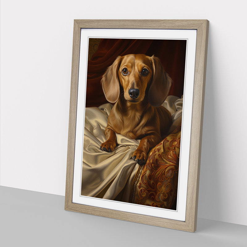 Single Picture Frame Print on Wood, 64cm H x 46cm W, Oak Framed
