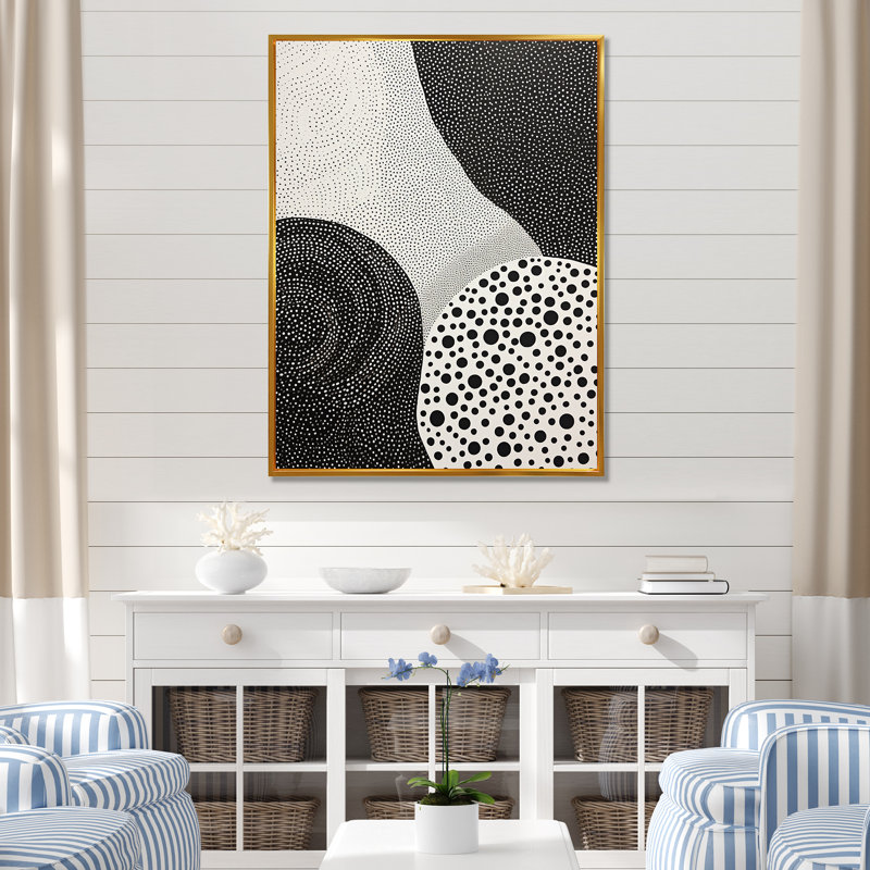 Gris abstrait coraux I - impressions sur toile abstraites, H 40 po x l 30 po x P 1,5 po, Cadre flottant doré