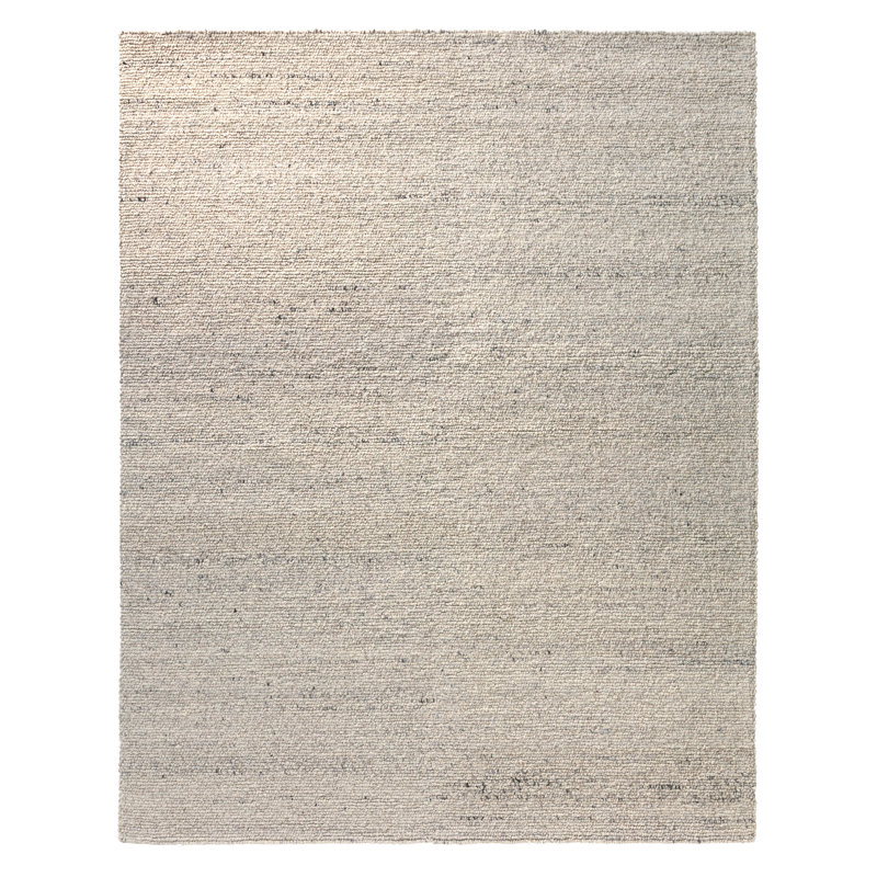 Jaipur Living Burch NVA01 Handmade Solid Cream and Light Gray Area Rug (6'x9'), Rectangle 10' x 14'