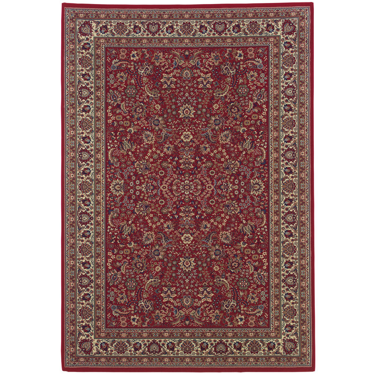 Tapis oriental rouge / ivoire Shelburne