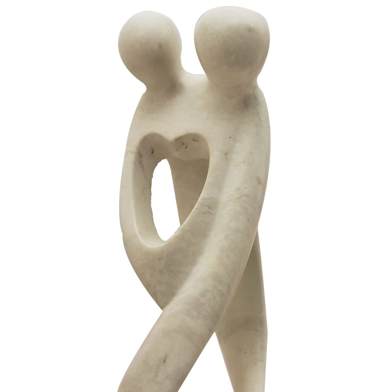 Handmade Stone Figurine / Sculpture Decorative Object, 12" H x 4" W X 2.5" D, Natural