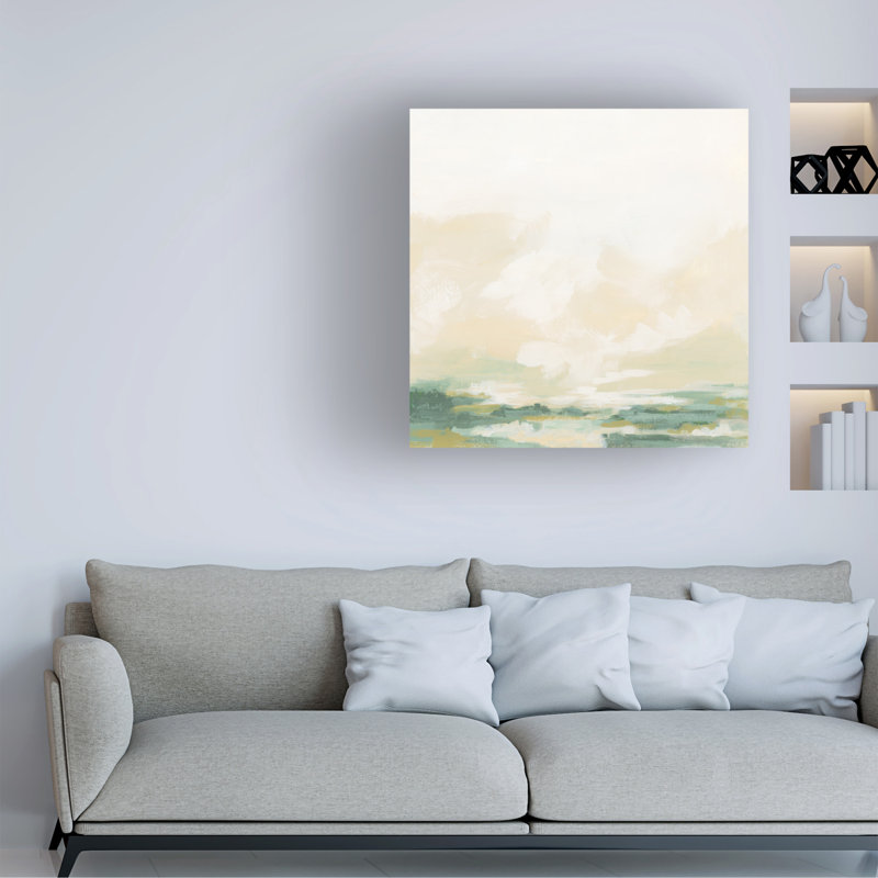 Impression sur toile moderne et contemporaine «Horizon doux», H 14 po x l 14 po x P 2 po