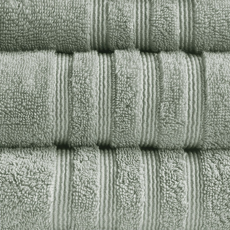 Sustainable Antimicrobial Bath Towel 6 Piece Set, Green