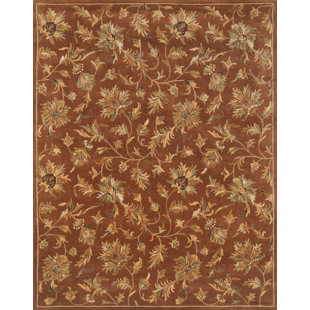 Talmo Oriental Handmade Tufted Wool Copper Area Rug