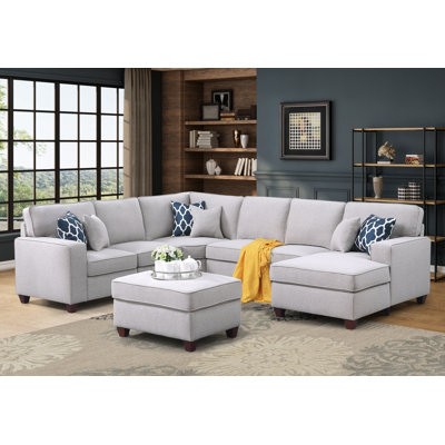 Samonie 125.5'' Square Arms Modular Sofa