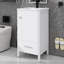 Meuble-lavabo moderne de 18 pouces avec lavabo en céramique, tiroirs à fermeture en douceur et organisateur de porte, tiroir de séparation et patins réglables en plastique-242377049