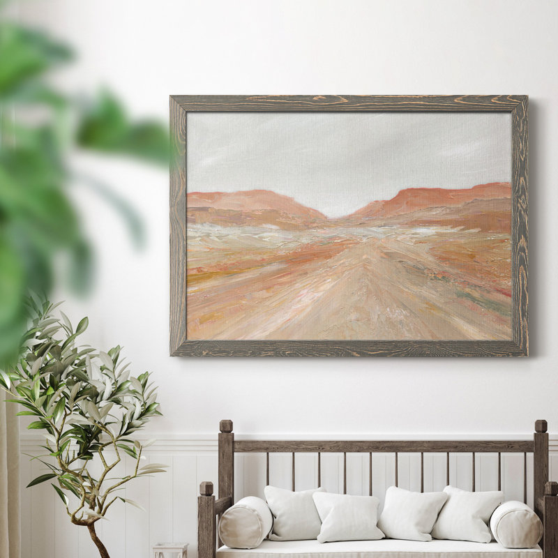 Road to Sedona - Peinture sur toile encadrée, H 37,5 po x l 27,5 po x P 1,5 po, Gris