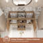 Base de meuble-lavabo double mural 48 po, lavabo non inclus