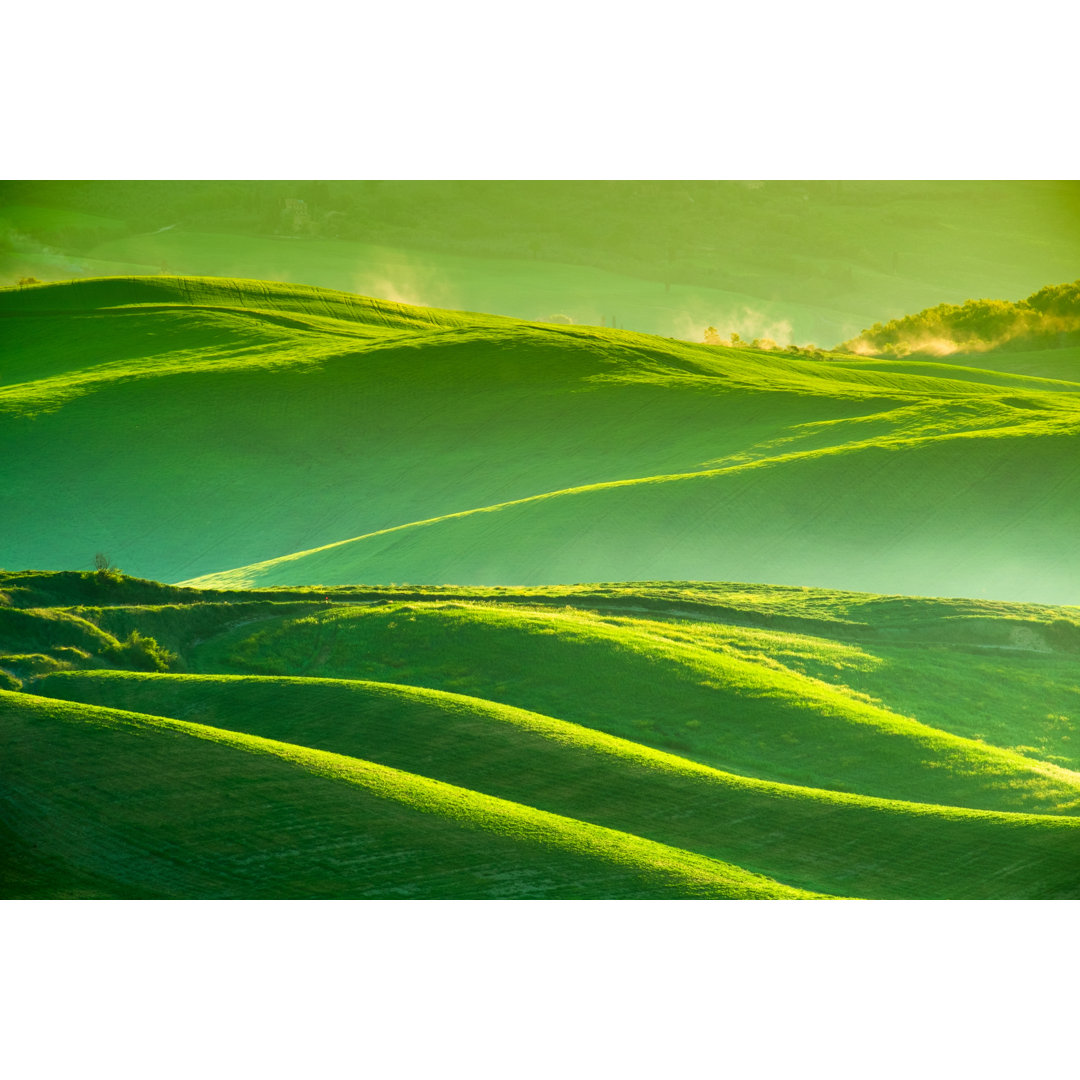 Leinwandbild Waves Hills, Rolling Hills, Minimalistische Landschaft