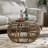 Felipe Rattan Drum Coffee Table