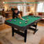 Table de billard pliable de 53 po, table de billard autoportante avec rangement pour queues de billard, conception verticale peu encombrante, cadre robuste pour les salles de jeux, les salons et les appartements-126323859-126323858