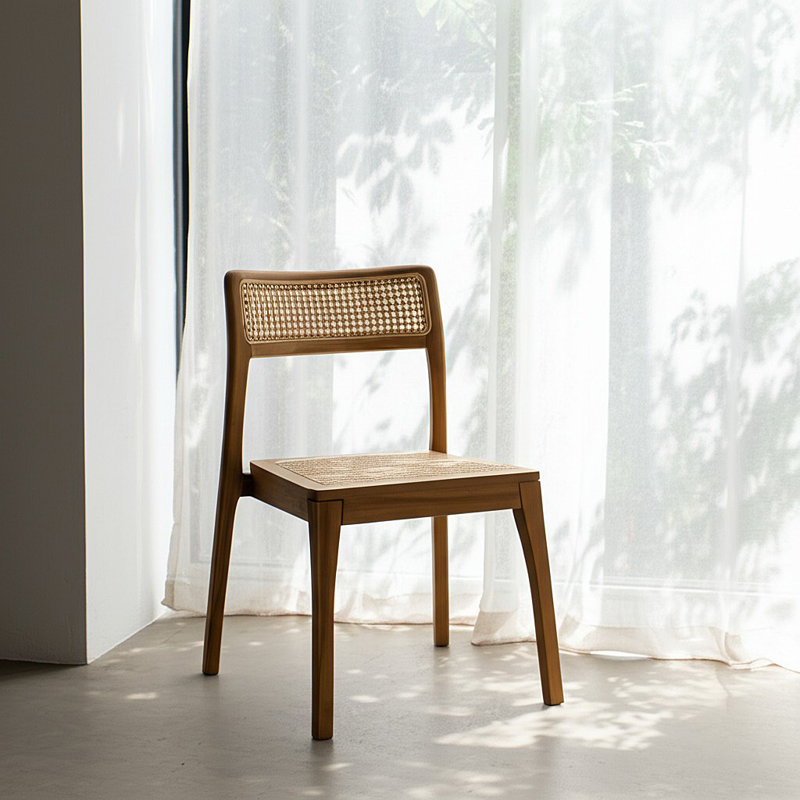 Allmar 44.5cm H Stacking Side Chair, Brown