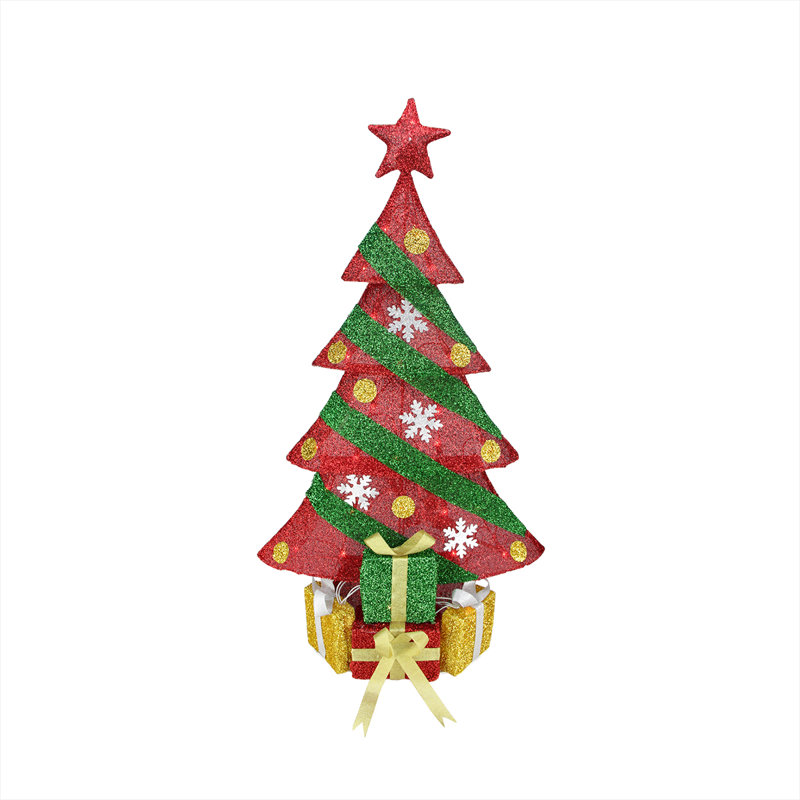 Arbre de Noël artificiel 5 'pré-éclairé deux tons avec lumières claires