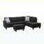 Canapé modulaire en L noir faisant face à la droite avec porte-gobelets intégré, mobilier de salon modulaire