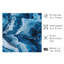«Abstract Blue Marble Crystal Geode I», reproduction d'art moderne sans cadre