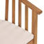 Chaises de salle à manger d'extérieur en bois avec coussins, ensemble de 2