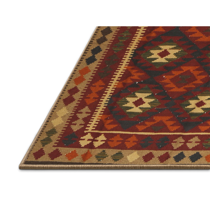 Tapis beige/rouge/brun contemporain, Rectangle 2 pi x 3 pi