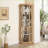 Cabinets - Light Oak Corner Curio with Built-in Lighting &amp; Adjustable Shelves | MDF+Glass | Living Room-458126235