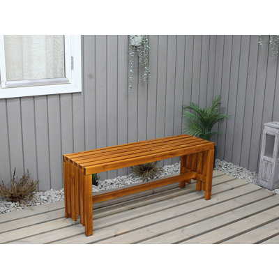 Madhav Solid Wood Pine Outdoor Bench