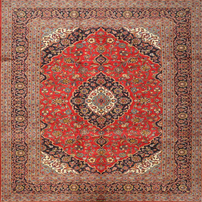 Tapis décoratif rouge Mahir oriental