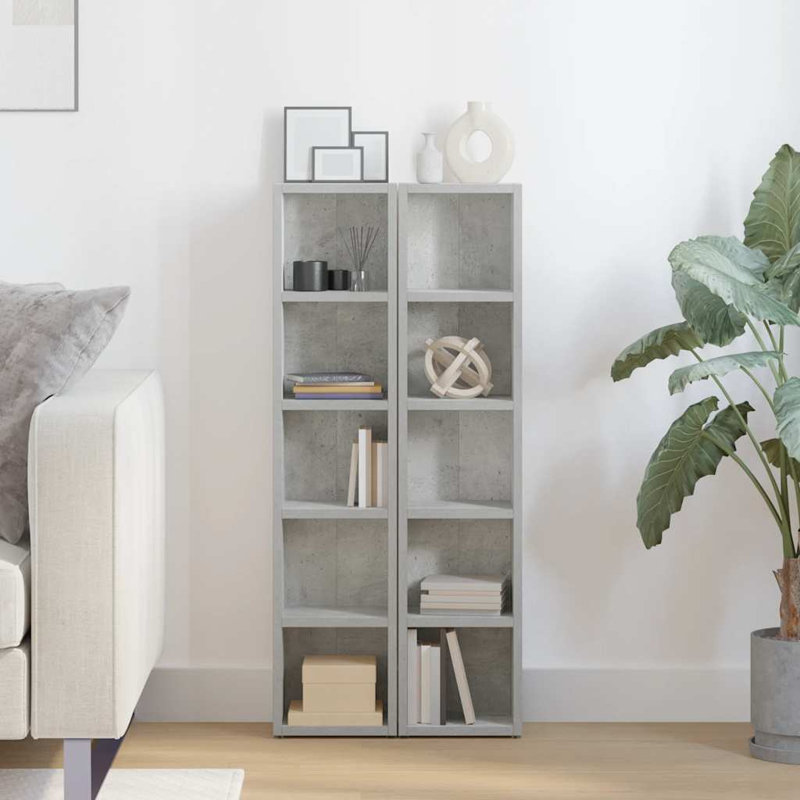 CD Multimedia Storage Rack, Concrete Grey