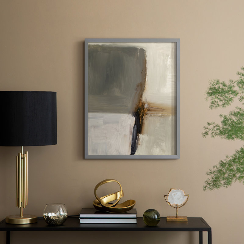 Seglomed Neutralité I, reproduction encadrée - bois massif, Gris, H 15 po x l 12 po