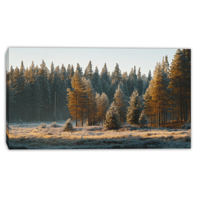 «Snowfall Whisper Woods», art mural sur toile tendue
