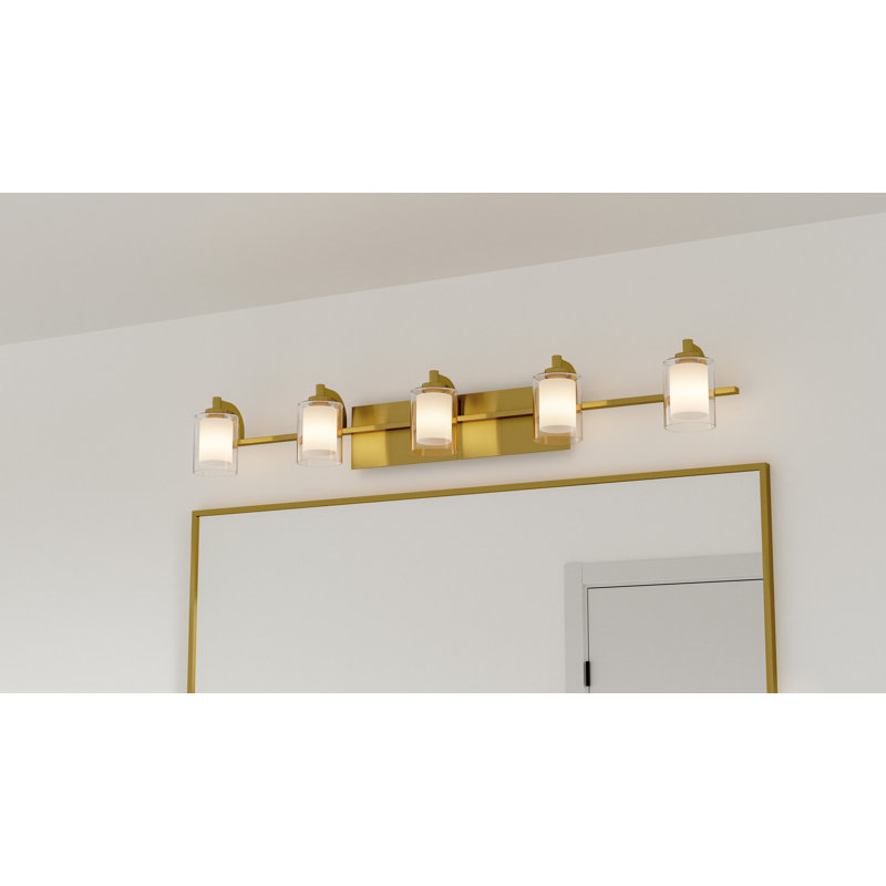 Roseville 5-Light Brushed Gold Bath Light
