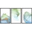«Smoke Effect», reproduction de fumée aquarelle verte, bleue et dorée, impression sur toile, 3 pièces-91260043-91260045