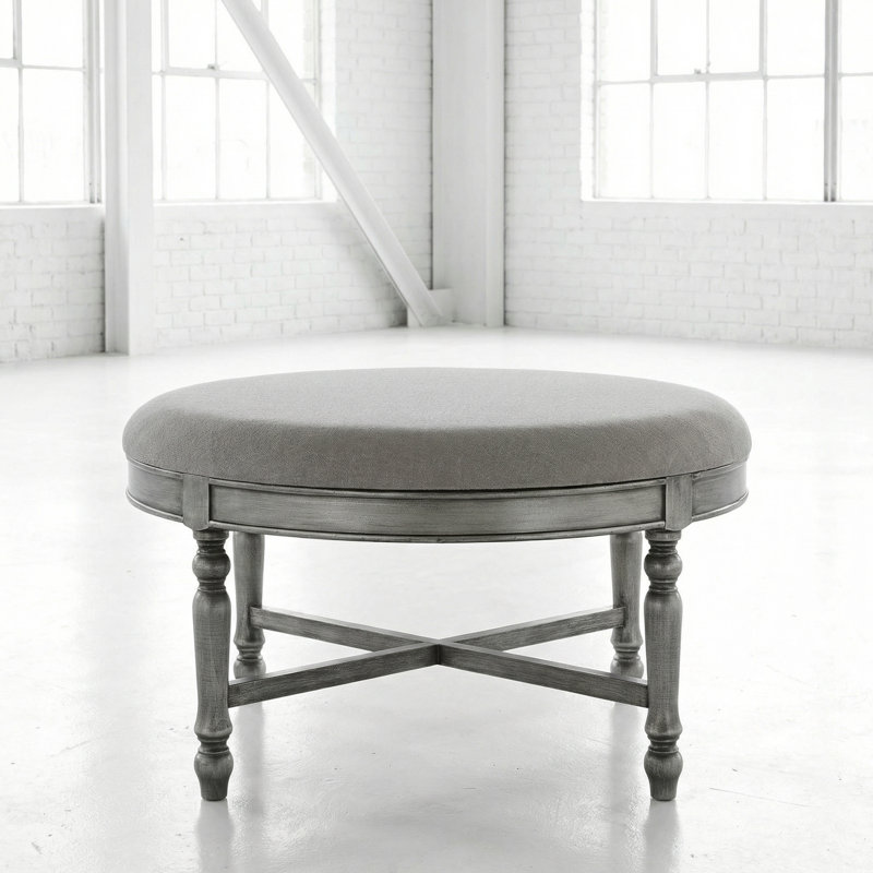 Repose-pieds rond en bois Olympia 33,5 po