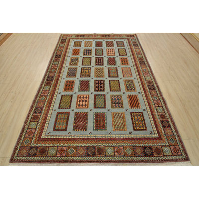 Barjasta Rug 6’9” X 9’10” Blue Wool Tribal Hand-Knotted Oriental Carpet