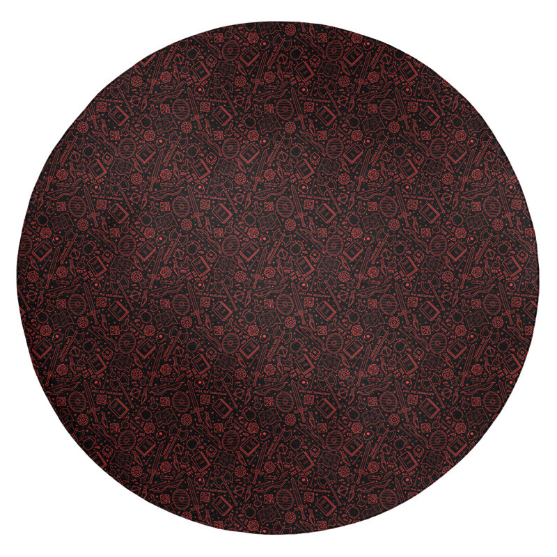 Tapis noir zone lines, Rond 5 pi