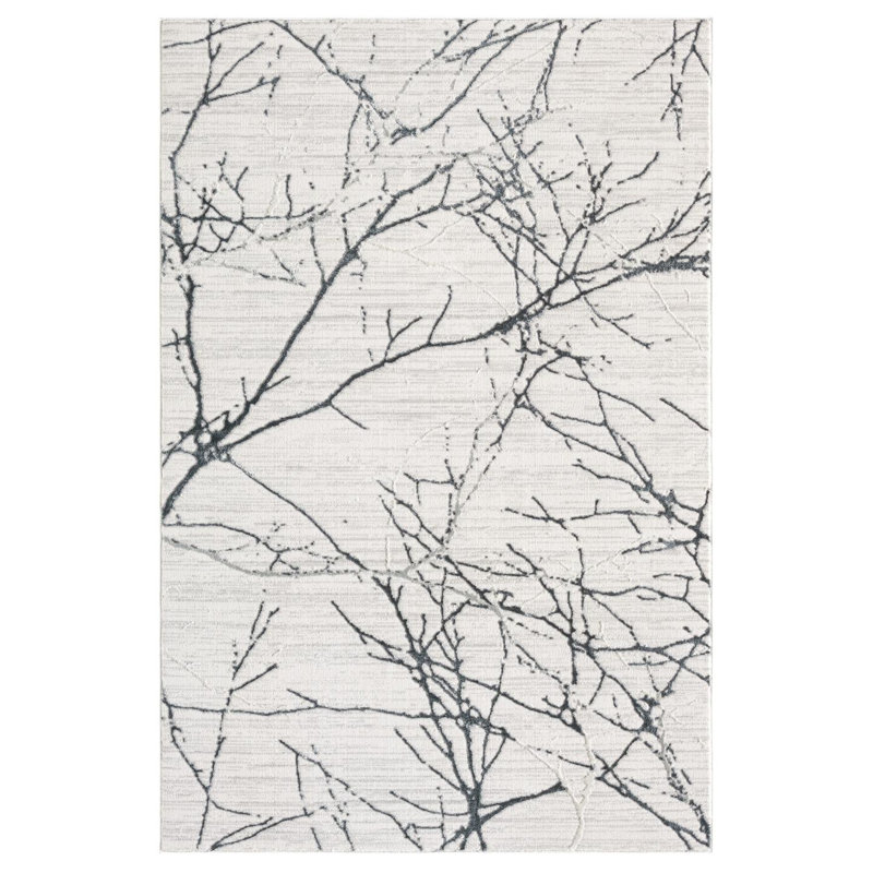 Tapis moderne moderne à motif abstrait, Rectangle 7 pi 9 po x 10 pi 1 po